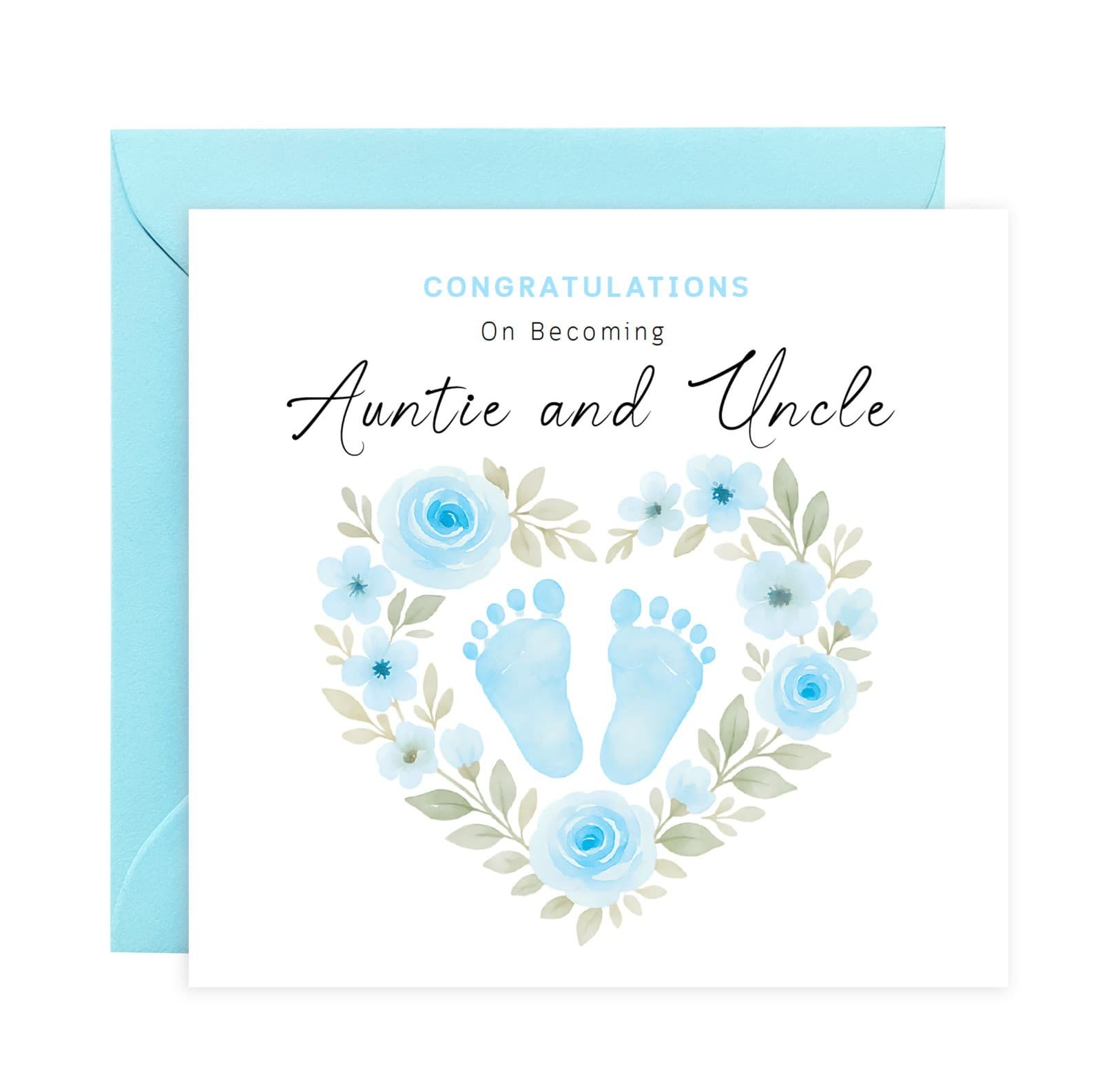 Personalised Baby Boy Card for New Mum and Dad| Grandpa and Grandma| Auntie and Uncle