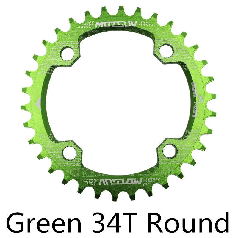 MOTSUV MTB Bike Chainring 32/34/36/38T 104BCD Round Narrow Wide Crankset