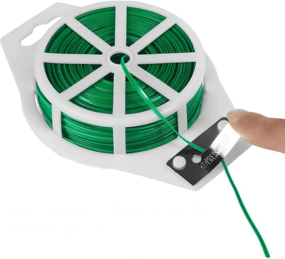 50M Garden Twistee Tie| 164Ft Plant Twist Tie Wire with Dispenser and Cutter for