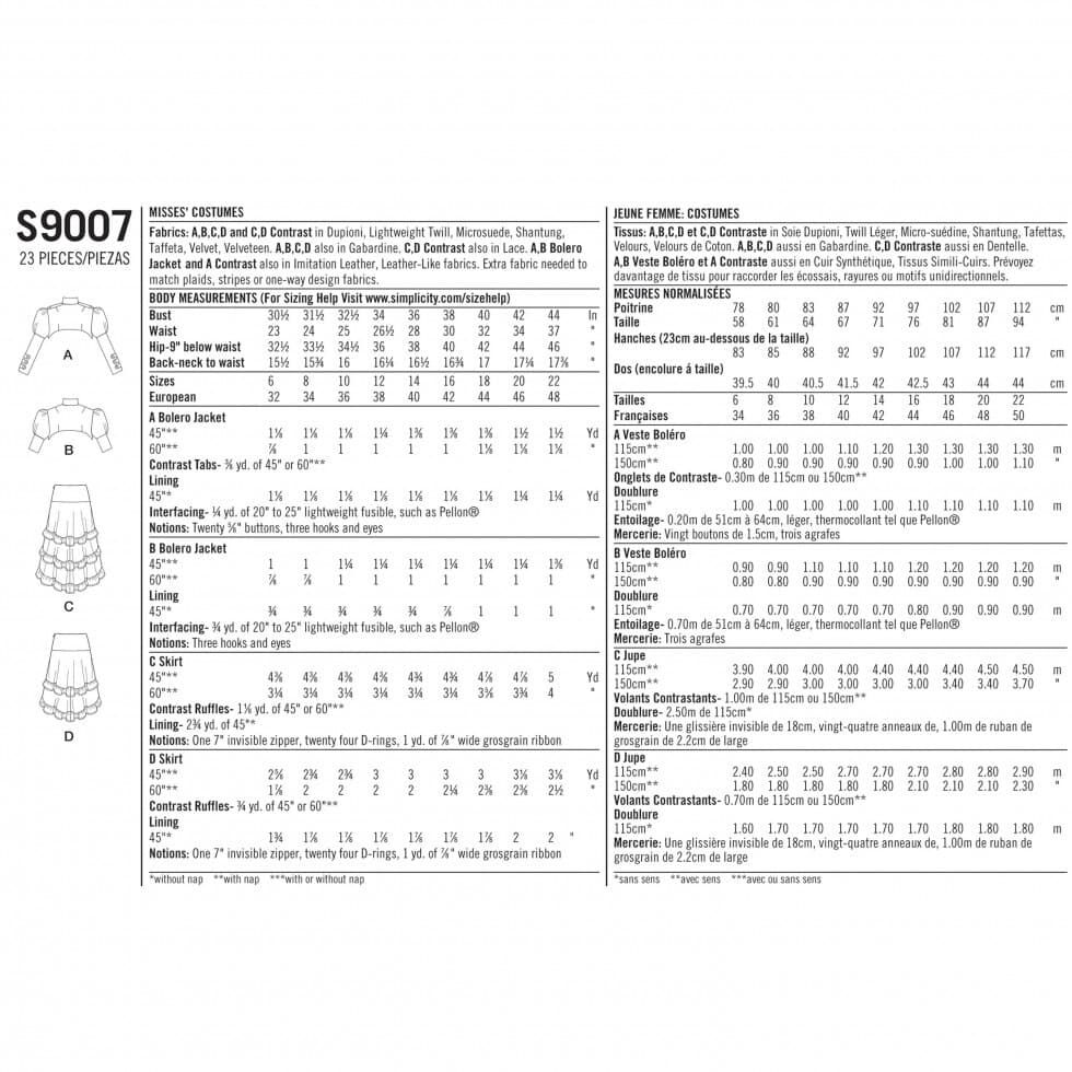 Simplicity Sewing Pattern 9007 Women R5 (14-16-18-20-22) view 2