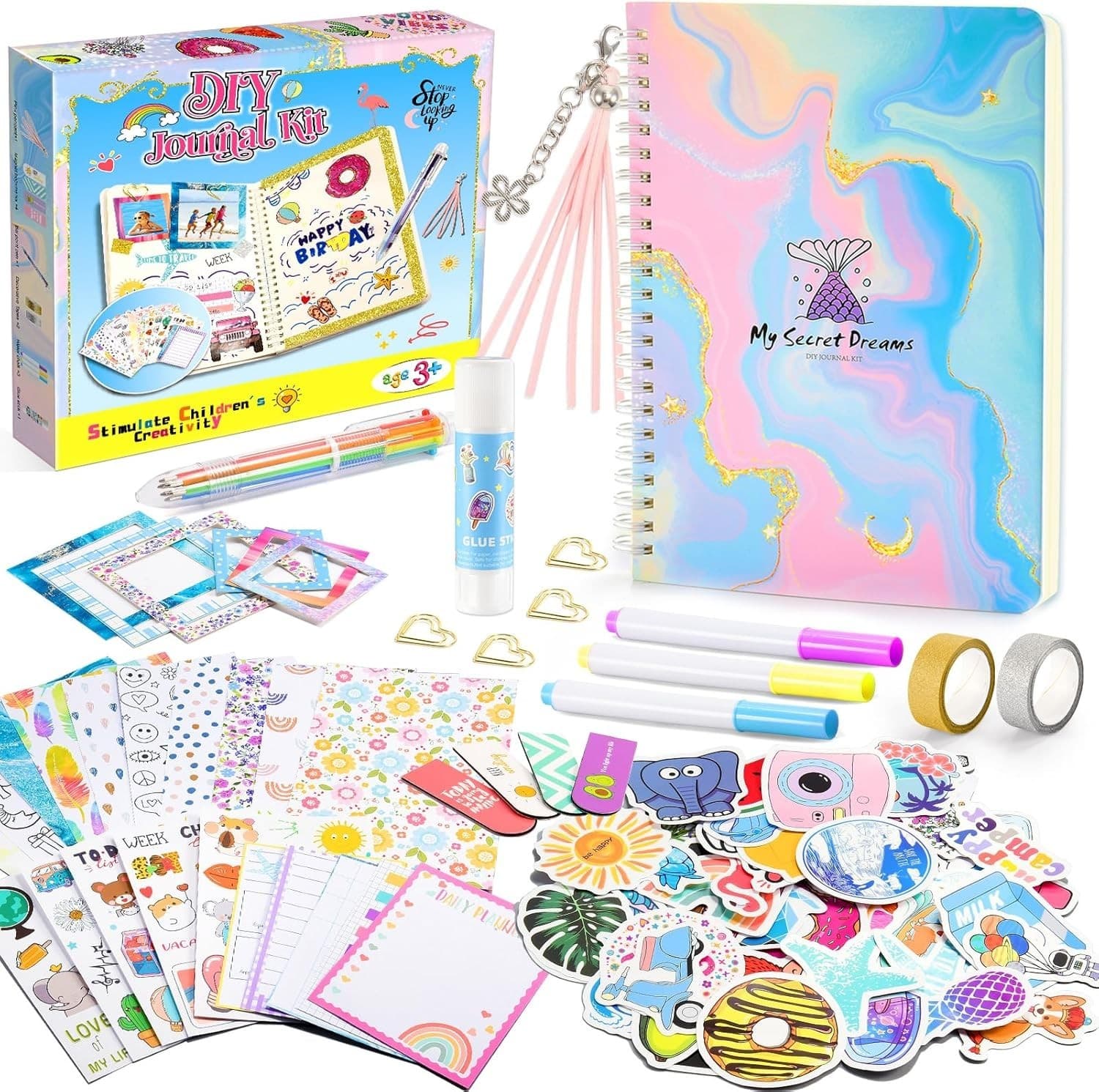 Gifts for Girls 6-14: Stationery and Scrapbook Craft Kit for Christmas UK CutyQ