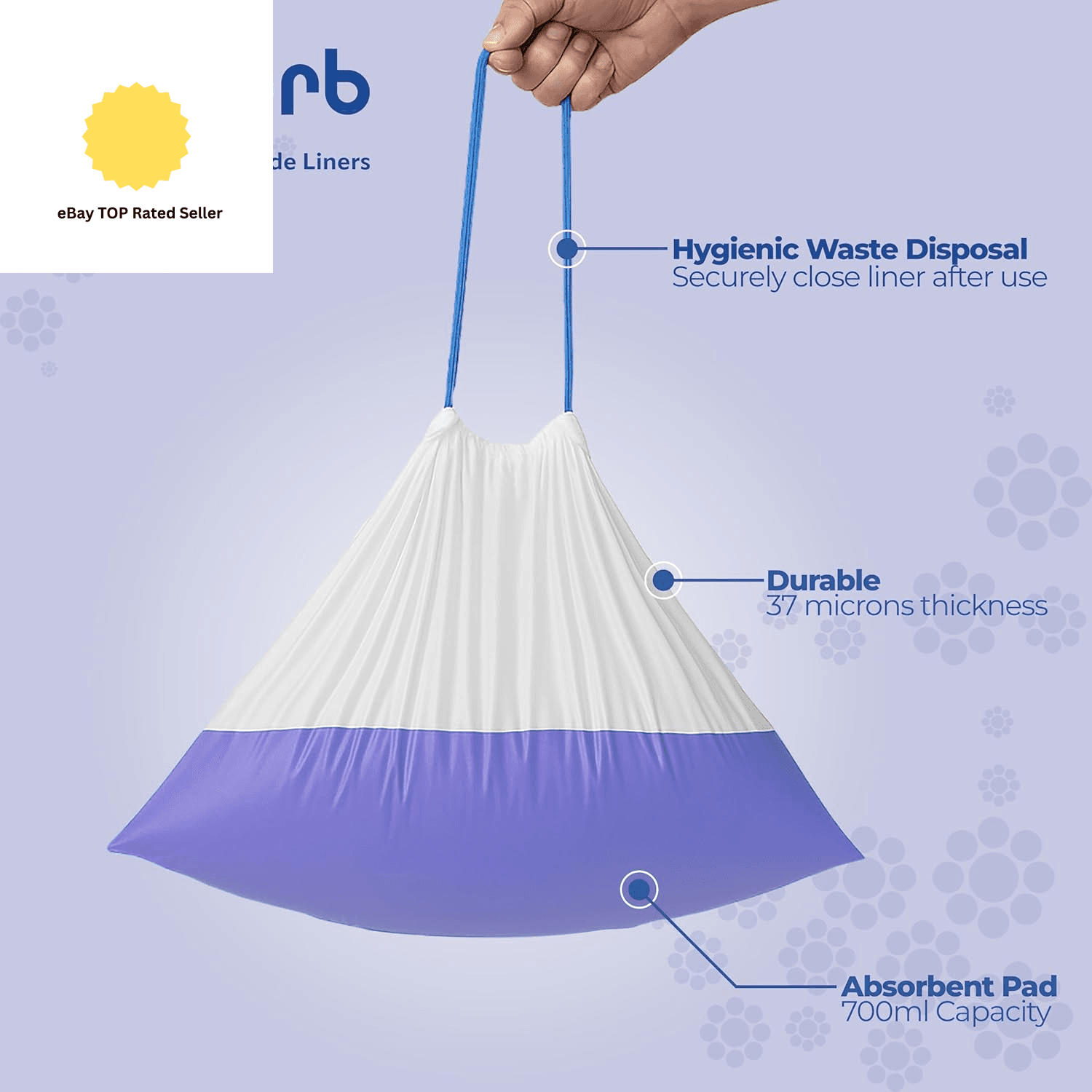 Super Absorbent Disposable Commode / Bed Pan Liners Pack of 20 view 2