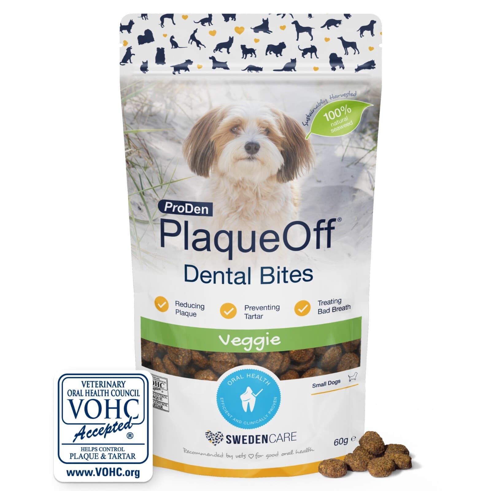 ProDen PlaqueOff Dental Bites for Small Dogs Removes Plaque Tartar and Bad Breath
