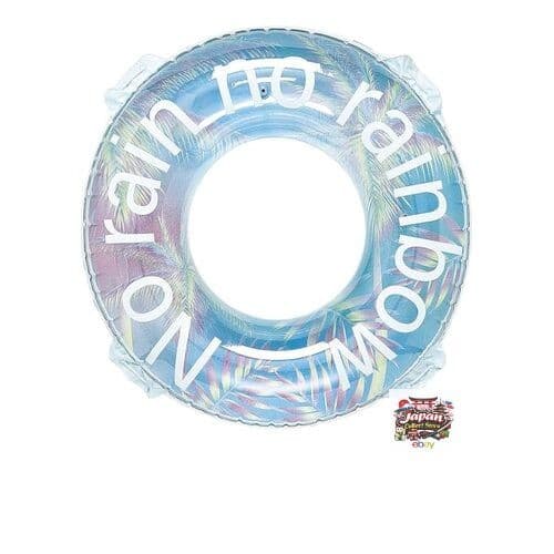 NEW Igarashi 120cm Inflatable Ring Rainbow Palm Tree Inflatable Ring with Rope