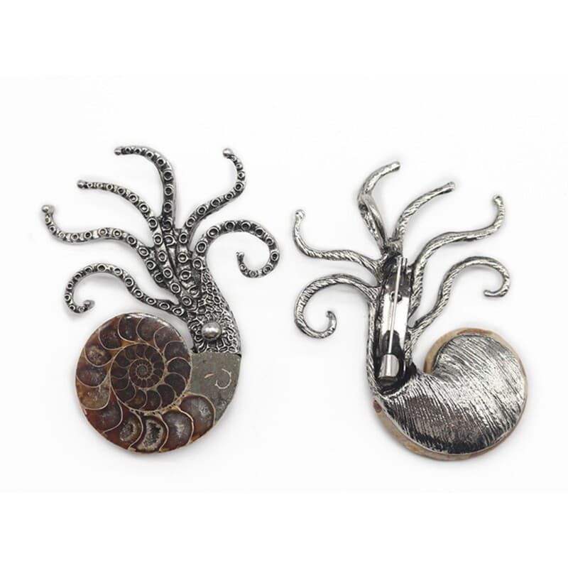 Colorful Seashells Octopus Brooch Pins Exaggerated Design Corsage Pin Alloy Pins