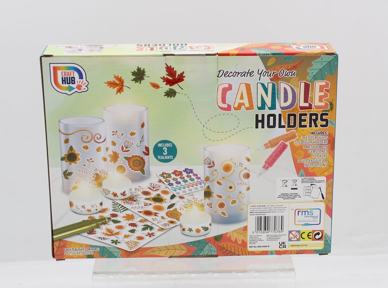 Kids Decorate Your Own Candle Holders Crafts Tealight Create Xmas Gift view 2