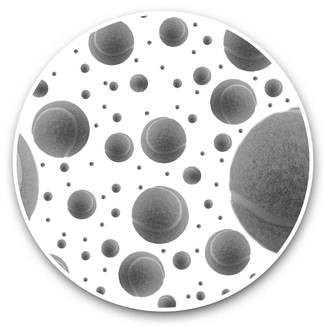 2 x Vinyl Stickers 30cm (bw) - Cool Tennis Ball Pattern Sports Game  #41373