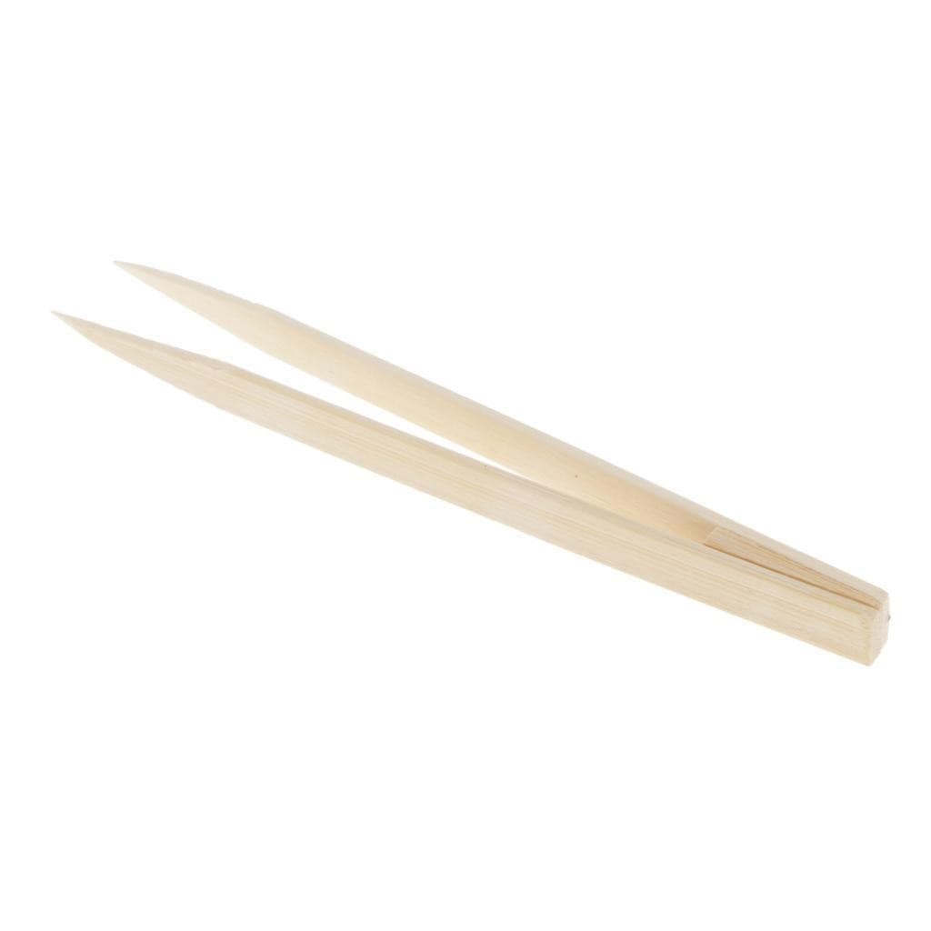 6 Inch Natural Unpainted Wooden Bamboo Tweezers