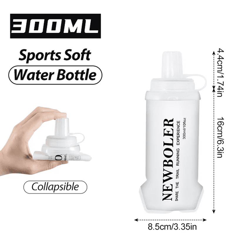 NEWBOLER TPU Outdoor Sport Folding Soft Flask Drink Portable Water Bottle for Ru