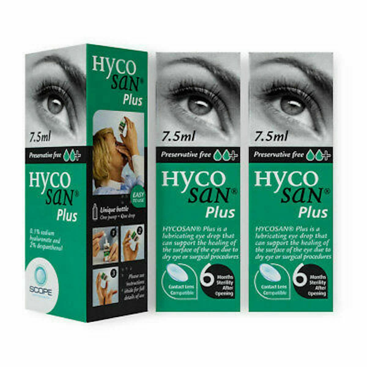 3x Hycosan Plus RECOMMENDED BY SURGEONS FOR USE POST CATARACTS and LASER view 2