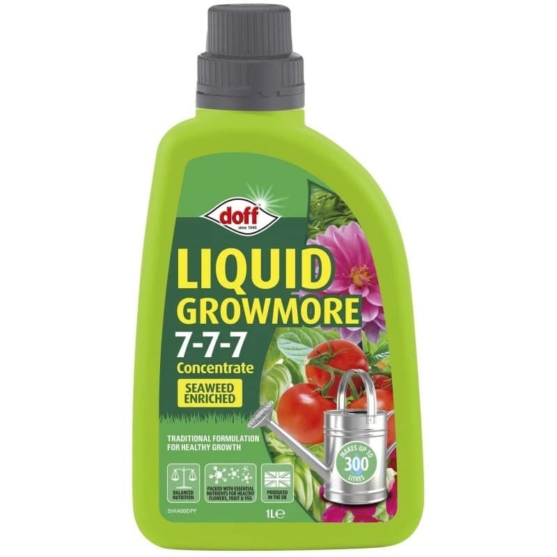 Doff Growmore Plant Feed 1L Liquid Multi Purpose Food Indoor Outdoor Plant Feed