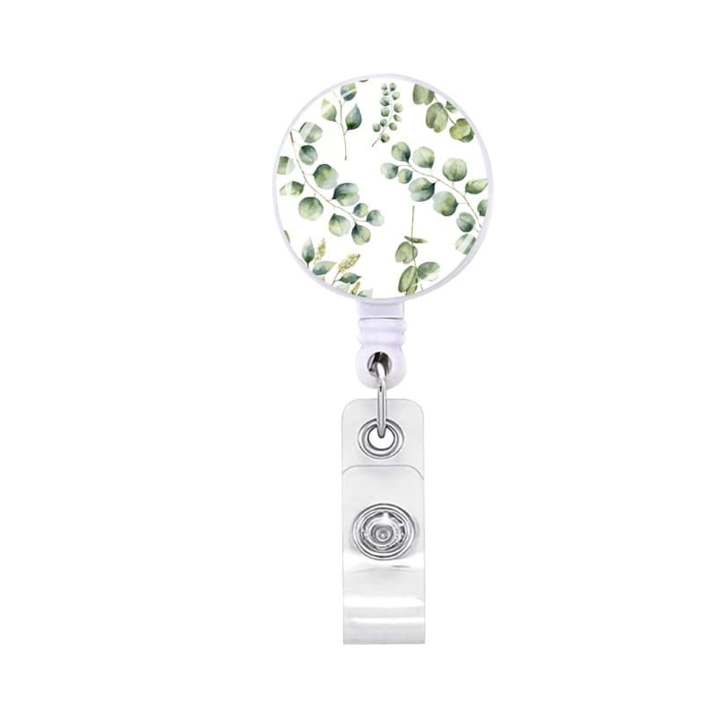 Retractable Badge Holder Rotating ABS Badge Holder with Metal Clip for Office