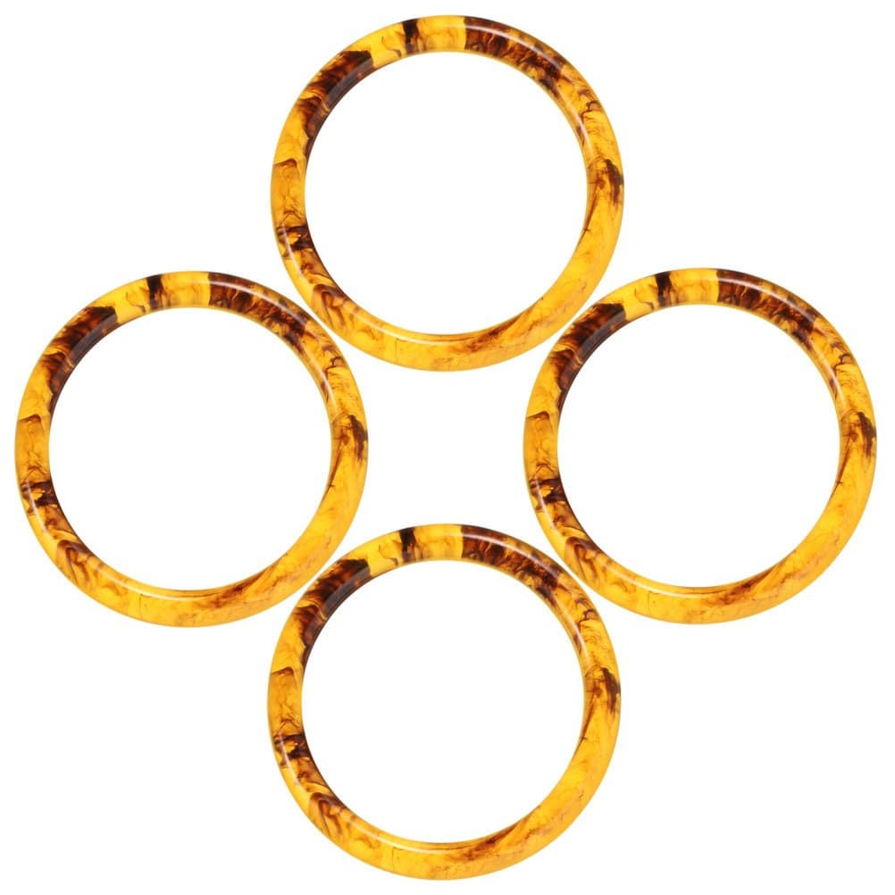 4Pcs Round Purse Handles Replacement: 4\" Bag Handle Ring for Handmade Tote -