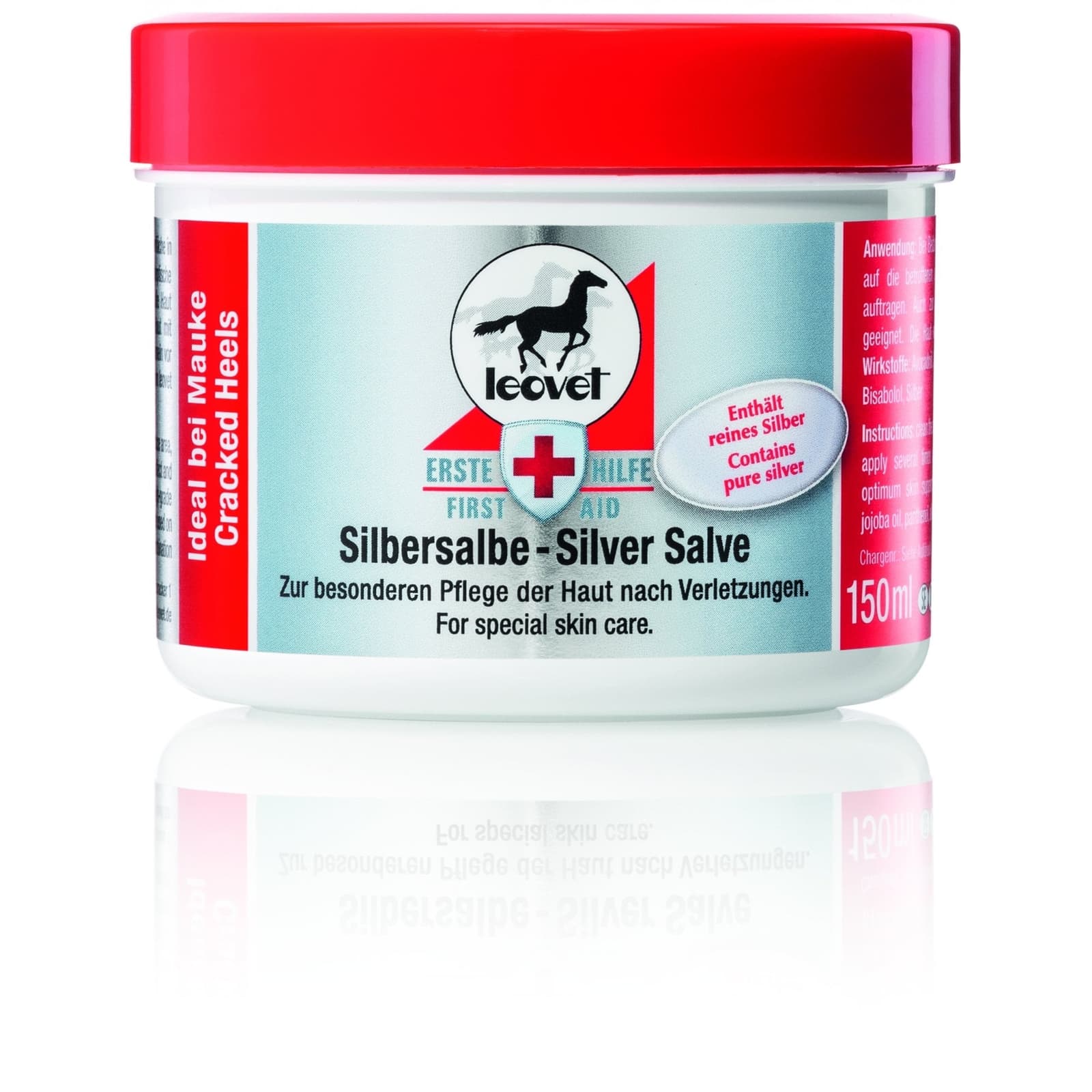 Leovet Silver Salve Wound Ointment Antibacterial Soothing Mud Fever Cuts 150ml
