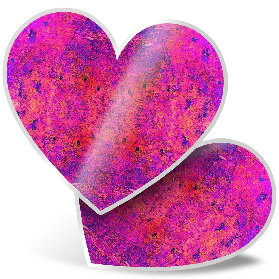 2 x Heart Stickers 7.5 cm - Purple Persian Rug Art Print Boho  #12347