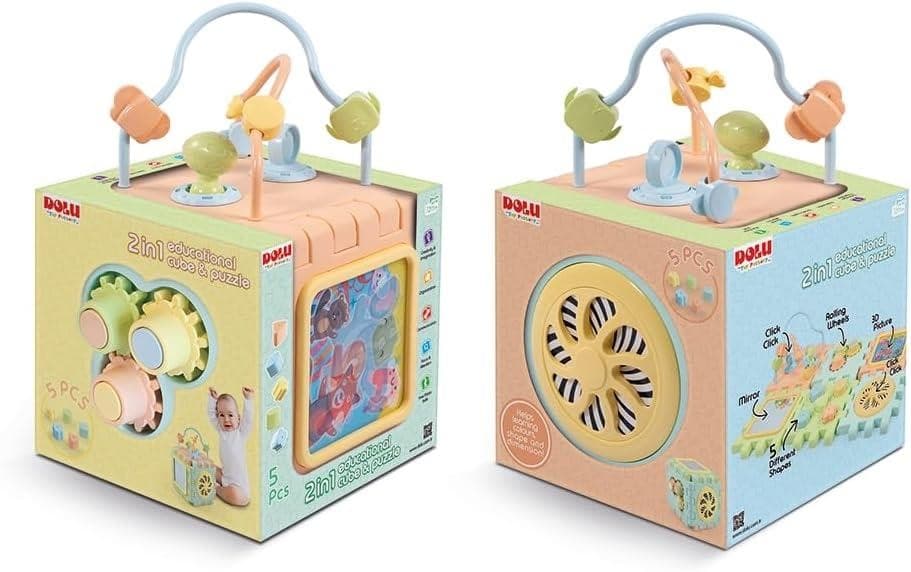 Multi-Activity Toy Cube for Toddlers Dolu Cube Educational and Fun Toy 12+ Months view 2