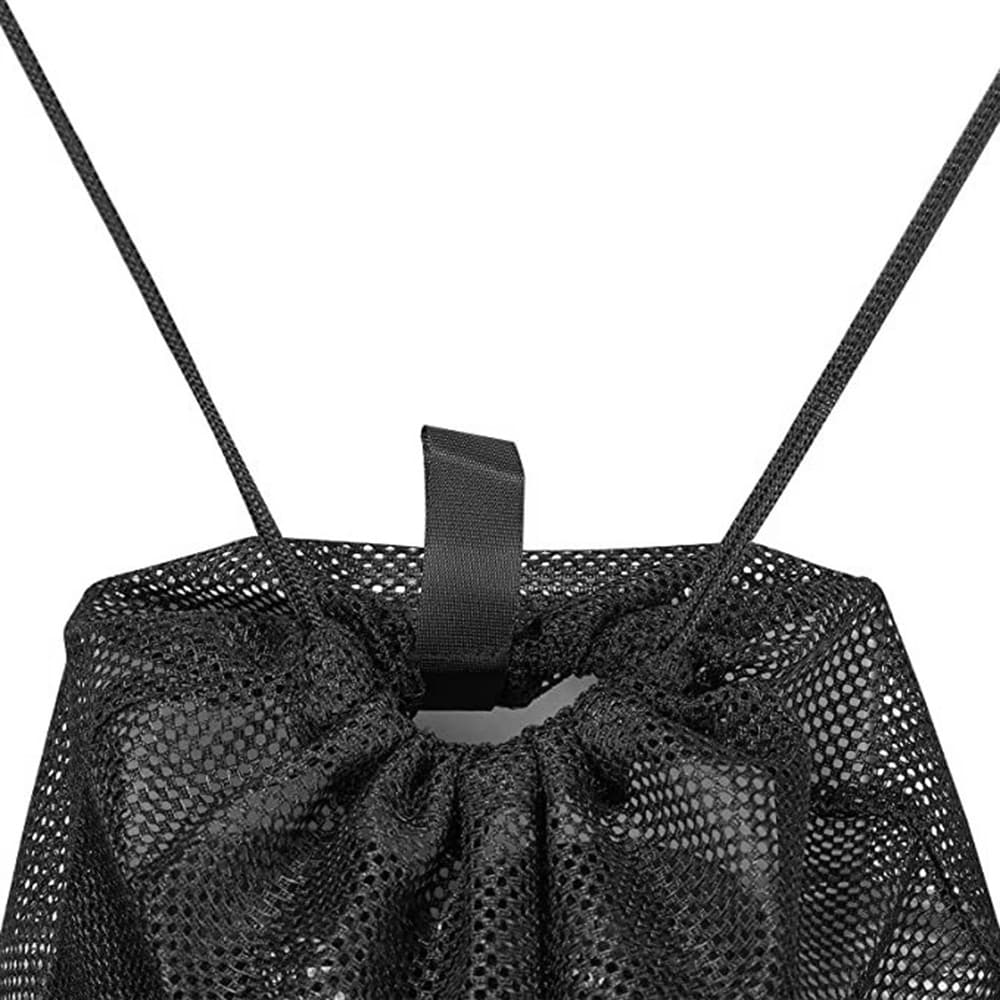 Shopping Shopping Mesh Bag Portable Drawstring Storage Backpack Heavy-Duty SG view 2