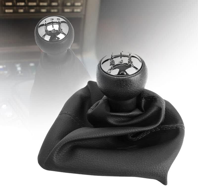 Shifter Knob 5-Speed Bellows Compatible with/for Peugeot 207 307 308 black view 2