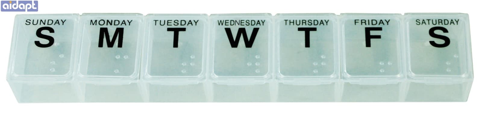 Aidapt Large Tablet Medication Pills Organiser Weekly Pill Dispenser Storage