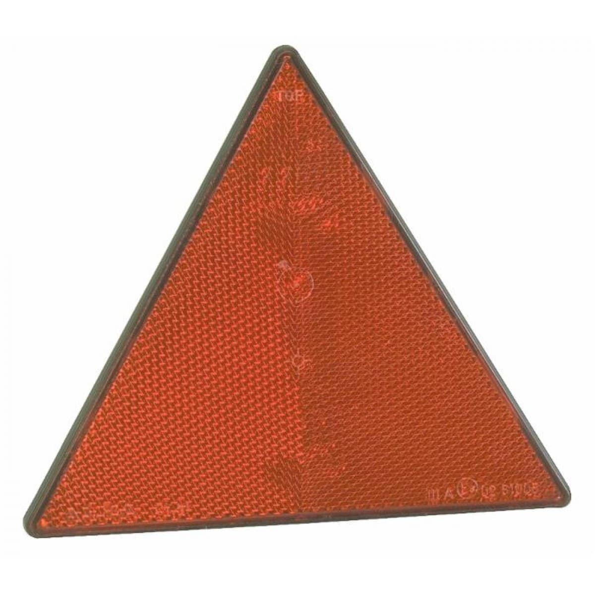 Red Triangular Reflector with Holes