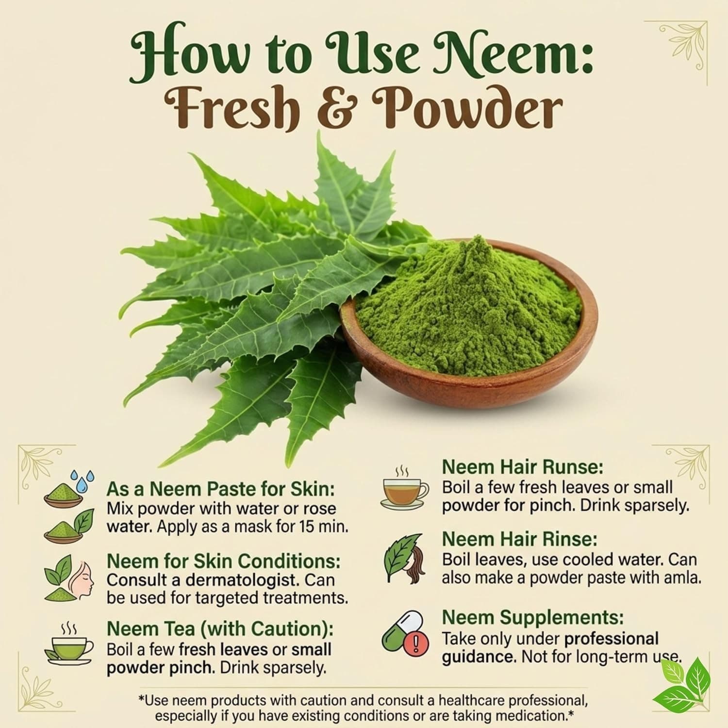 Neem Powder 400g | Organic Neem Leaf Powder Herbal Powder Free Shipping