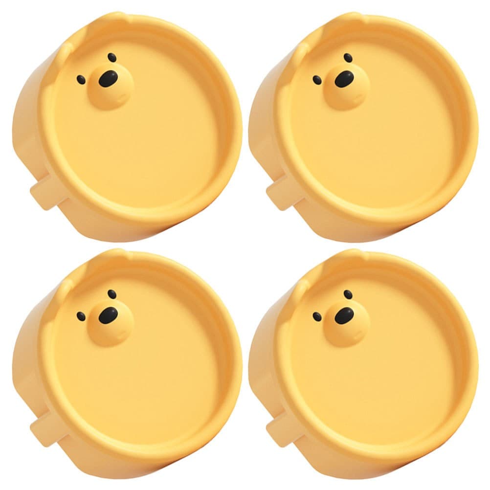 4Pcs Reusable Babyproof Socket Covers Silicone Electrical Outlet Plugs Yellow