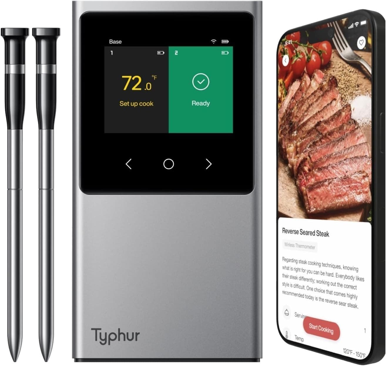 Typhur Sync Dual Wireless 2 Probe Meat Thermometer