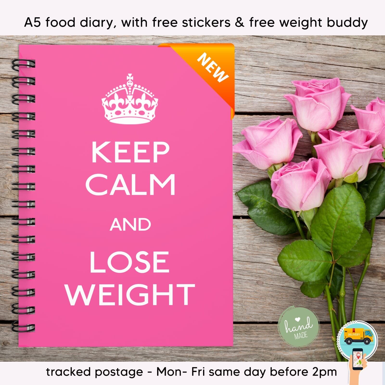 A5 FOOD DIET DIARY SLIMMING  FRIENDLY WEIGHT LOSS  LOG JOURNAL PLANNER P18