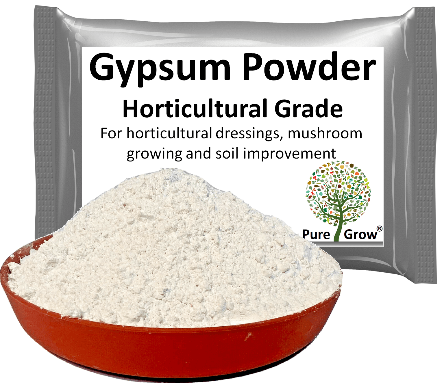 Gypsum Powder Horticultural Grade - Agricultural Calcium Sulphate Soil Improver
