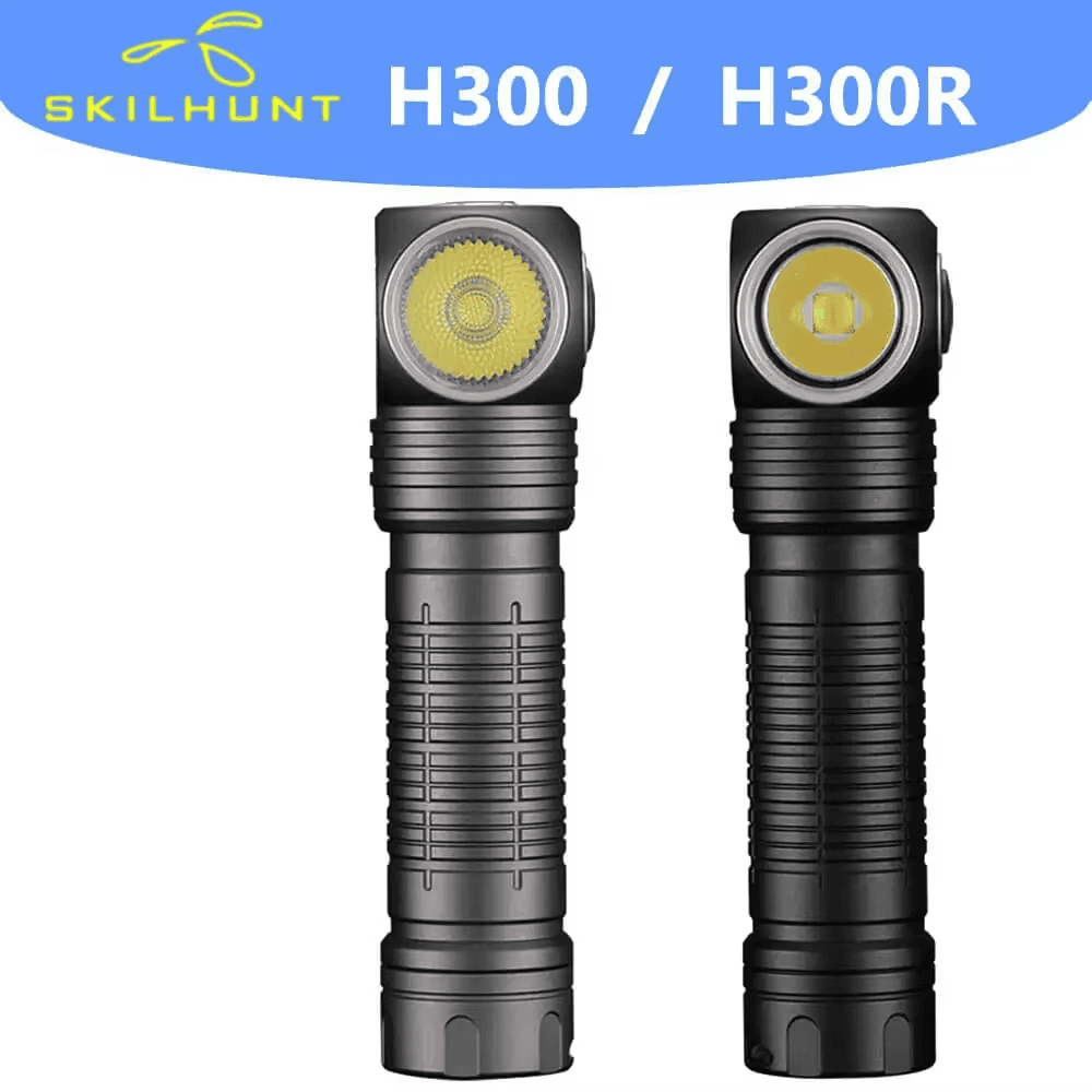 Skilhunt H300/H300R 2500 Lumens USB Rechargeable Flashlight L-Shpe Headlamp LED
