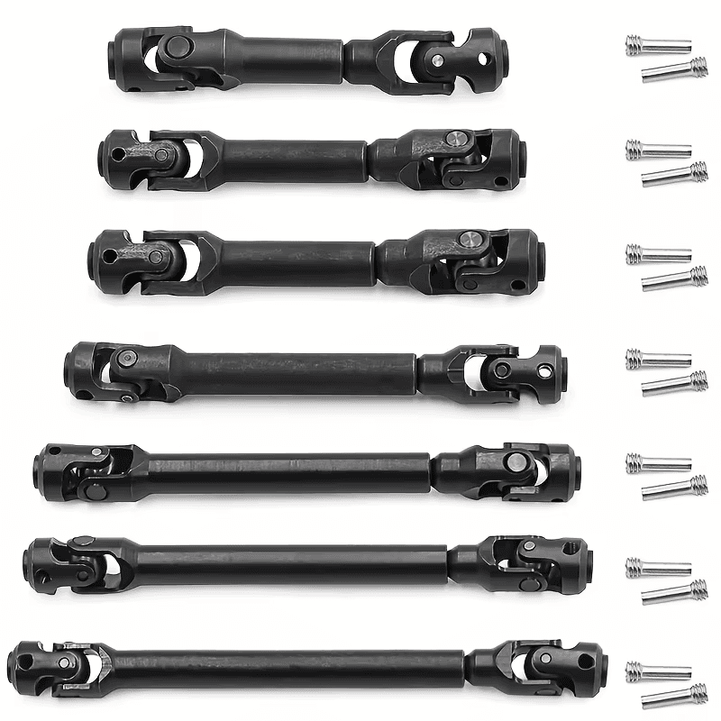 Metal Flower Key Drive Shaft Steel Heavy-Duty Drive Shaft for 1/10 RC Car Crawle