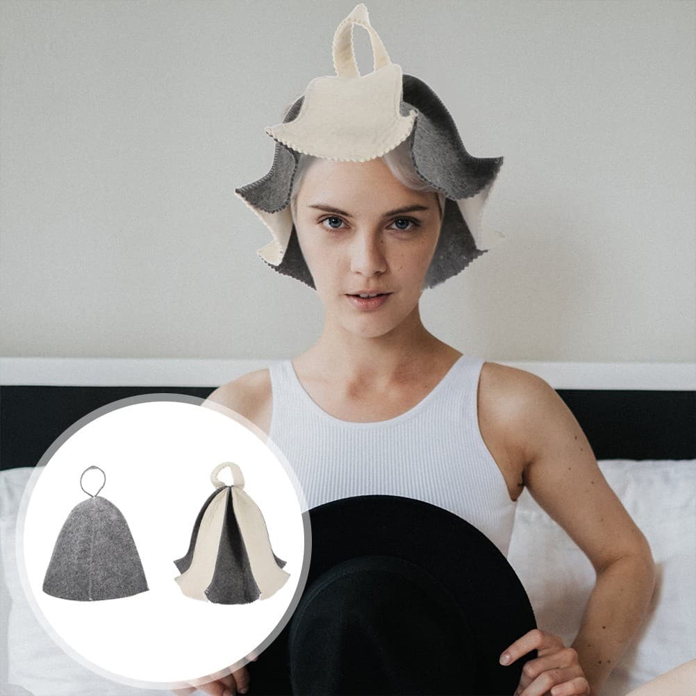 4 Pcs Sauna Accessories Cap Baby Women's Head Protection Hair Protector