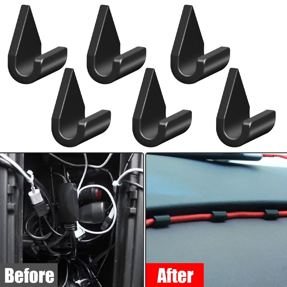 6x Car Cable Removable Clip Wire Fix Holder Organizer Car Desk Office Home Cable