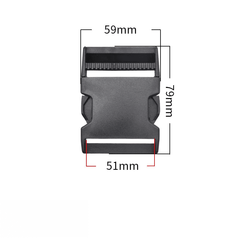 Plastic Side Release Buckles Tri Glide Sliders Adjustable Strap Backpack Belt