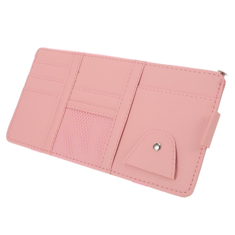 Auto Sun Visor Organizer Multi-Pocket Visor Storage Pouch Card Sleeves with