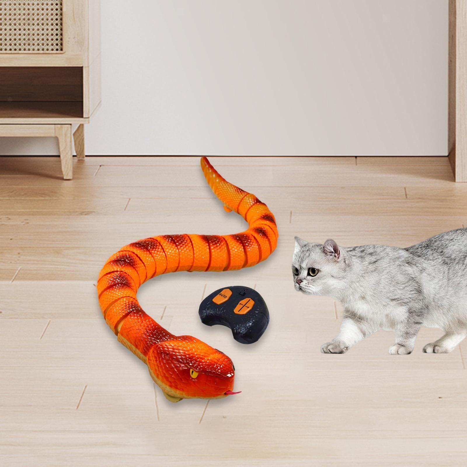 Remote Control Snake Toy Realistic Snake Crawling Animal for Pet Toys Tricks