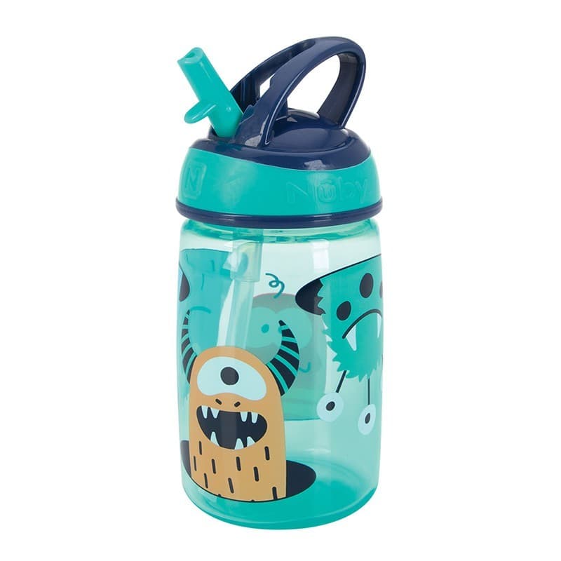 Nuby Mighty Swig Toddler Cup 360ml Bite-Resistant Spill-Resistant Blue 18+m