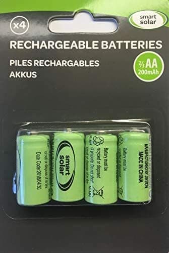 Premium Set Of 4 Smart Solar Rechargeable Batteries 2 3 AA 200mAh Uk