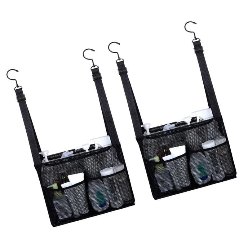 Pack of 2 Multiple Pocket Bathroom Organizers Meshes Materials Quick Install for