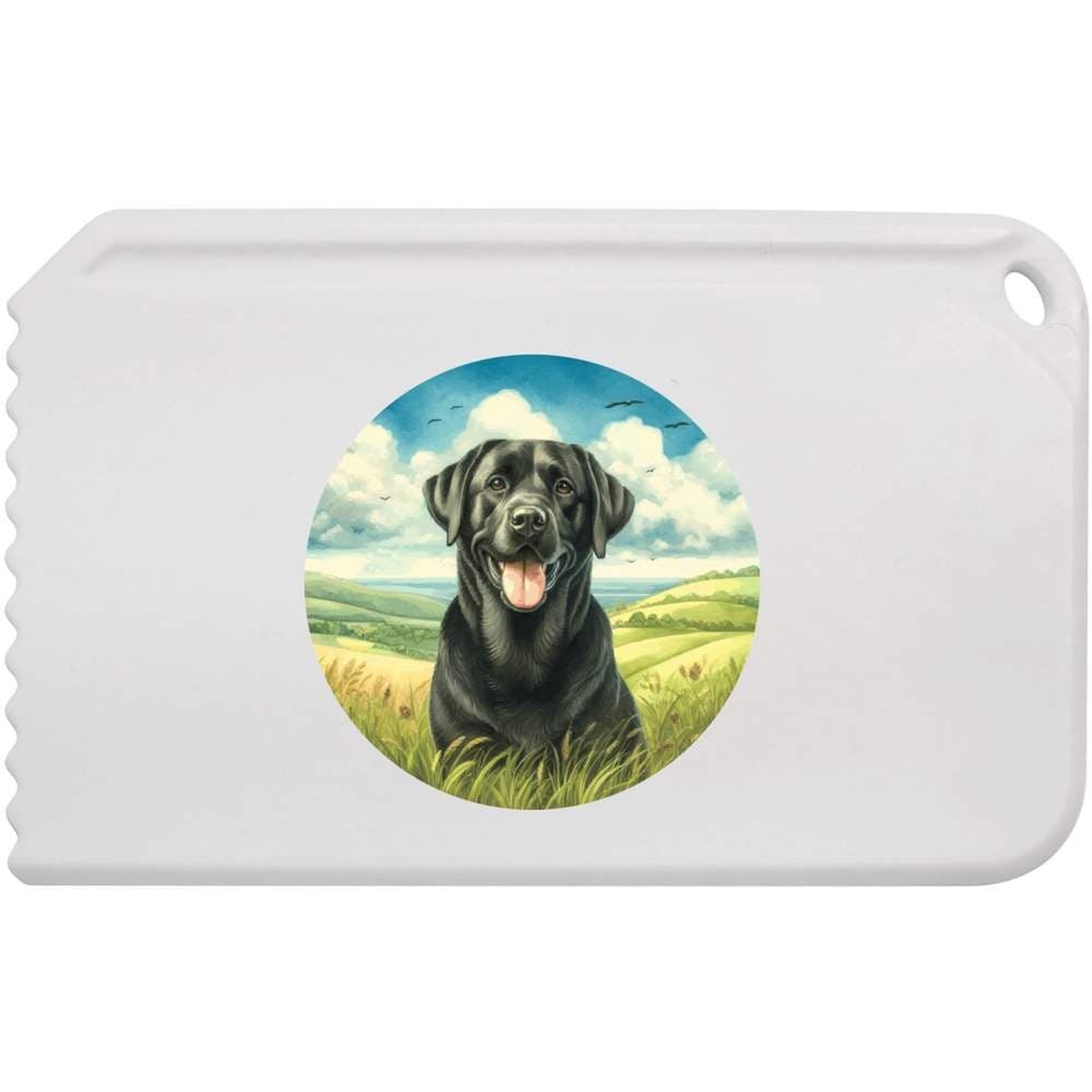 'Happy Black Labrador' Plastic Ice Scraper (IC00045081)