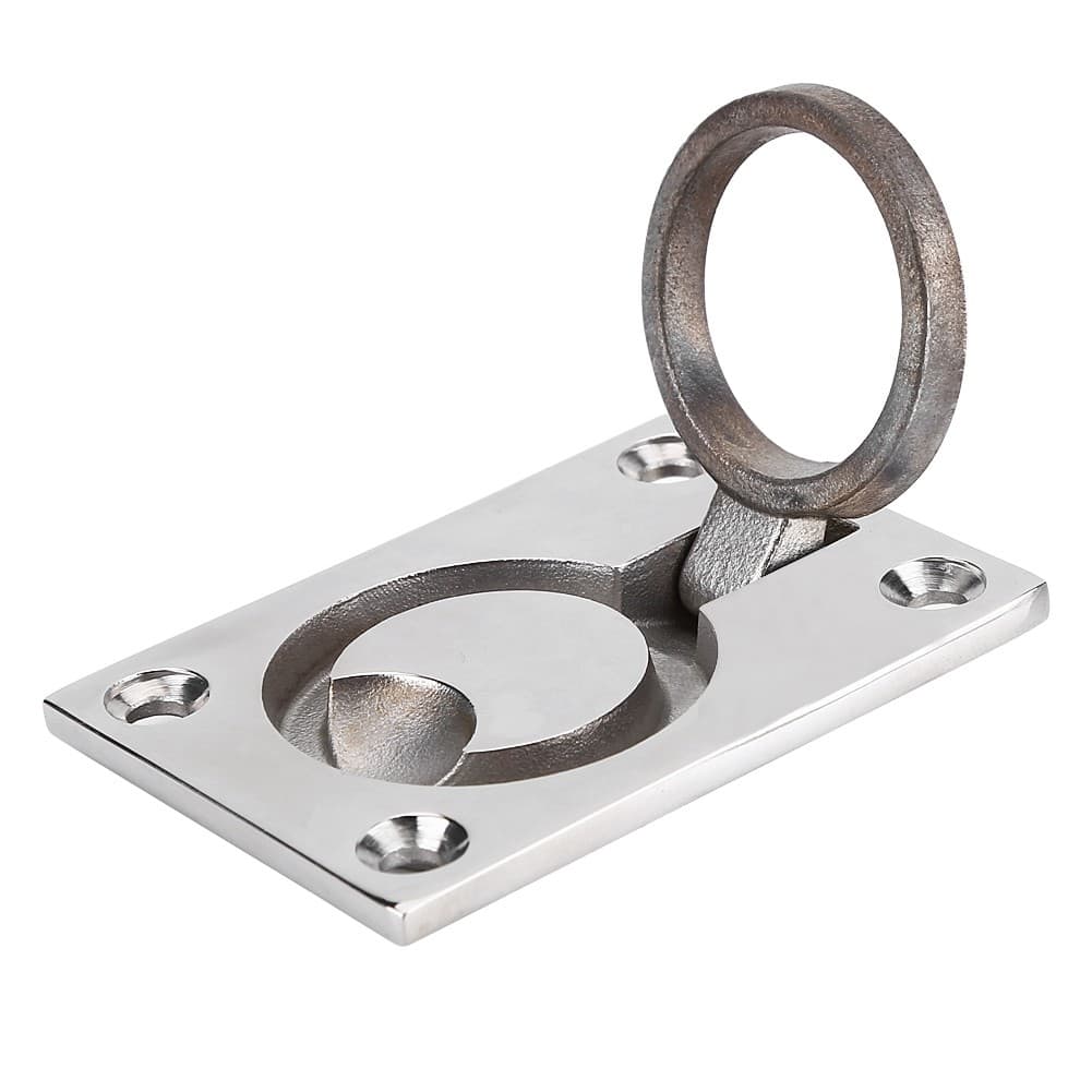 Stainless Steel Ring Handle Flush Locker Cabinet Pull Lift Boat Marine SET
