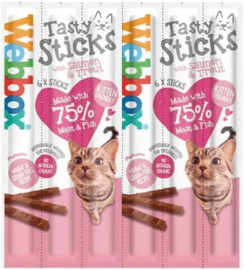 *NEW* 6 PACK MIXED CAT STICKS CAT KITTEN MEATY STICK TREAT COD DUCK BEEF CHICKEN view 2
