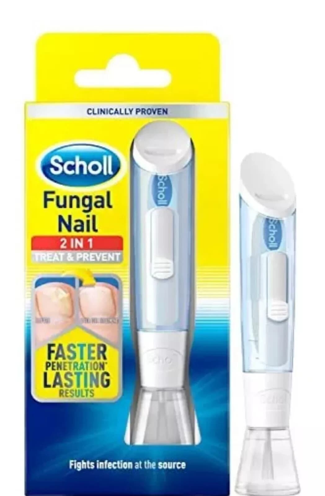 Scholl Fungal Nail Treatment 2 in 1 Treat and Prevent Faster Penetration(403)