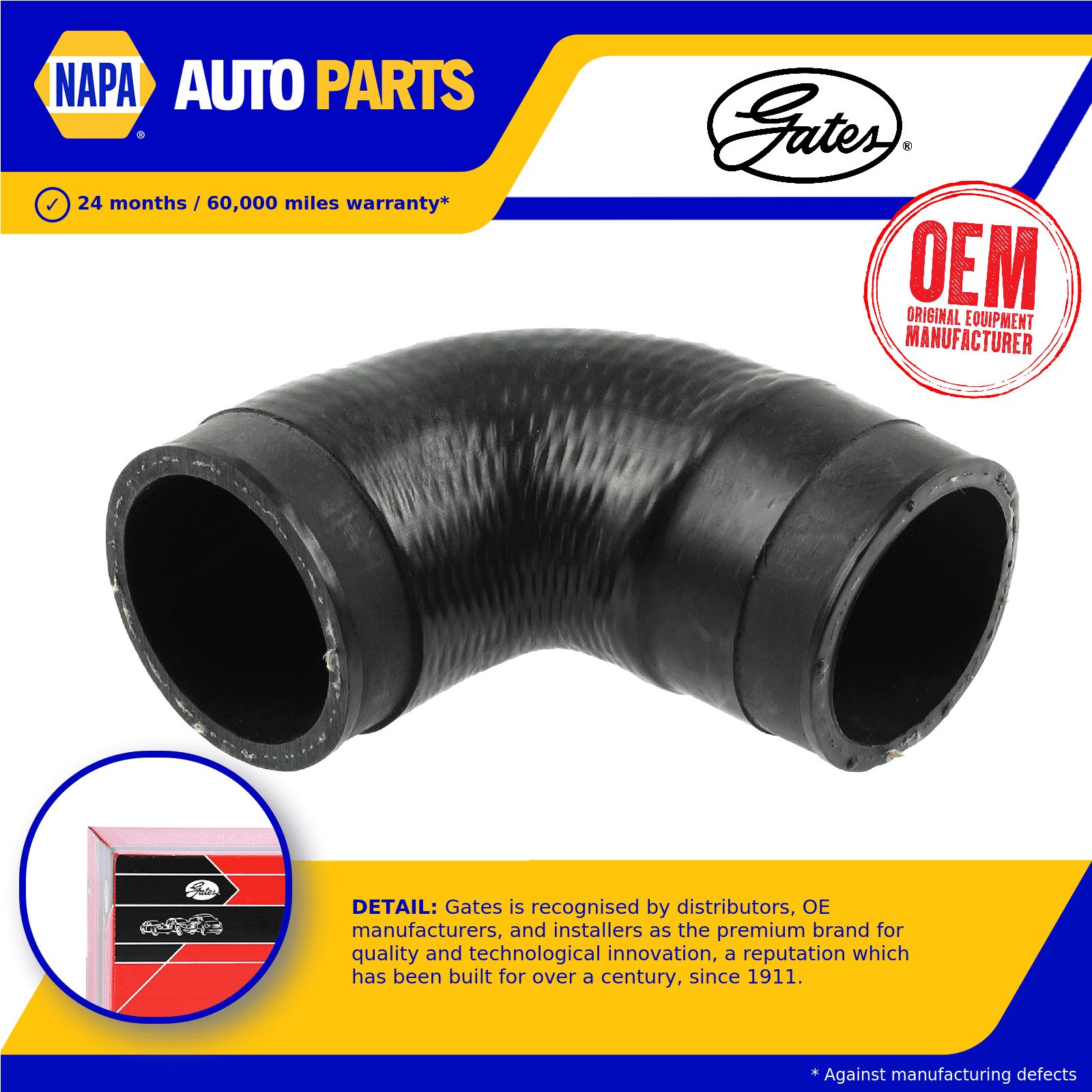 Turbo Hose 09-0267 Gates Charger 6Q0145838D 417710267 Genuine Quality Guaranteed