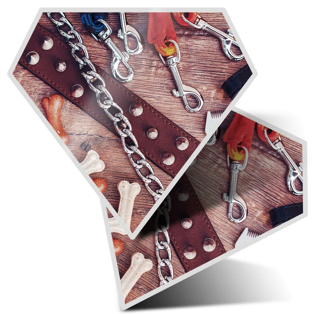 2 x Diamond Stickers 10 cm  - Dog Grooming Walking Dogs Vet  #14894