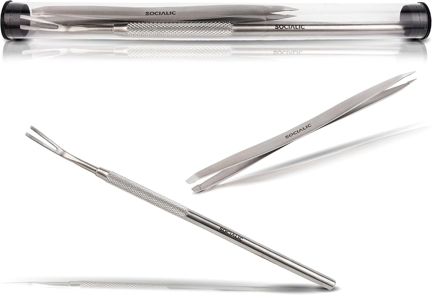 Tick Pliers Double Tick Tweezers Set Stainless Steel Tick Remover Kit For ALL