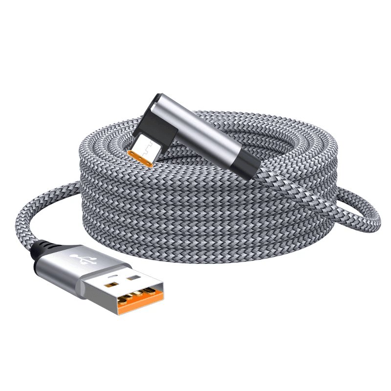 6A USB C Elbow Fast Charging Cable 3M 5M Type C Cord for Samsung Xiaomi