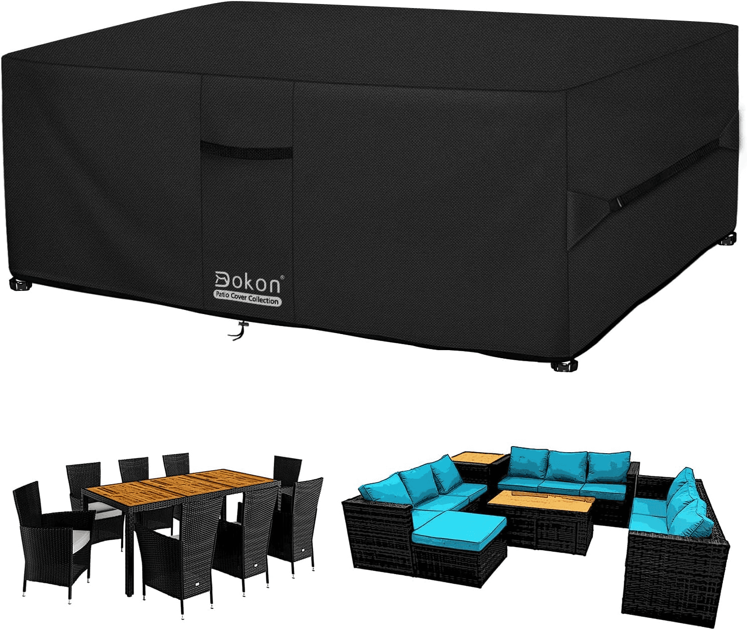 Garden Furniture Covers Waterproof Upgrade 420D Oxford Fabric Cube Patio Set Cov