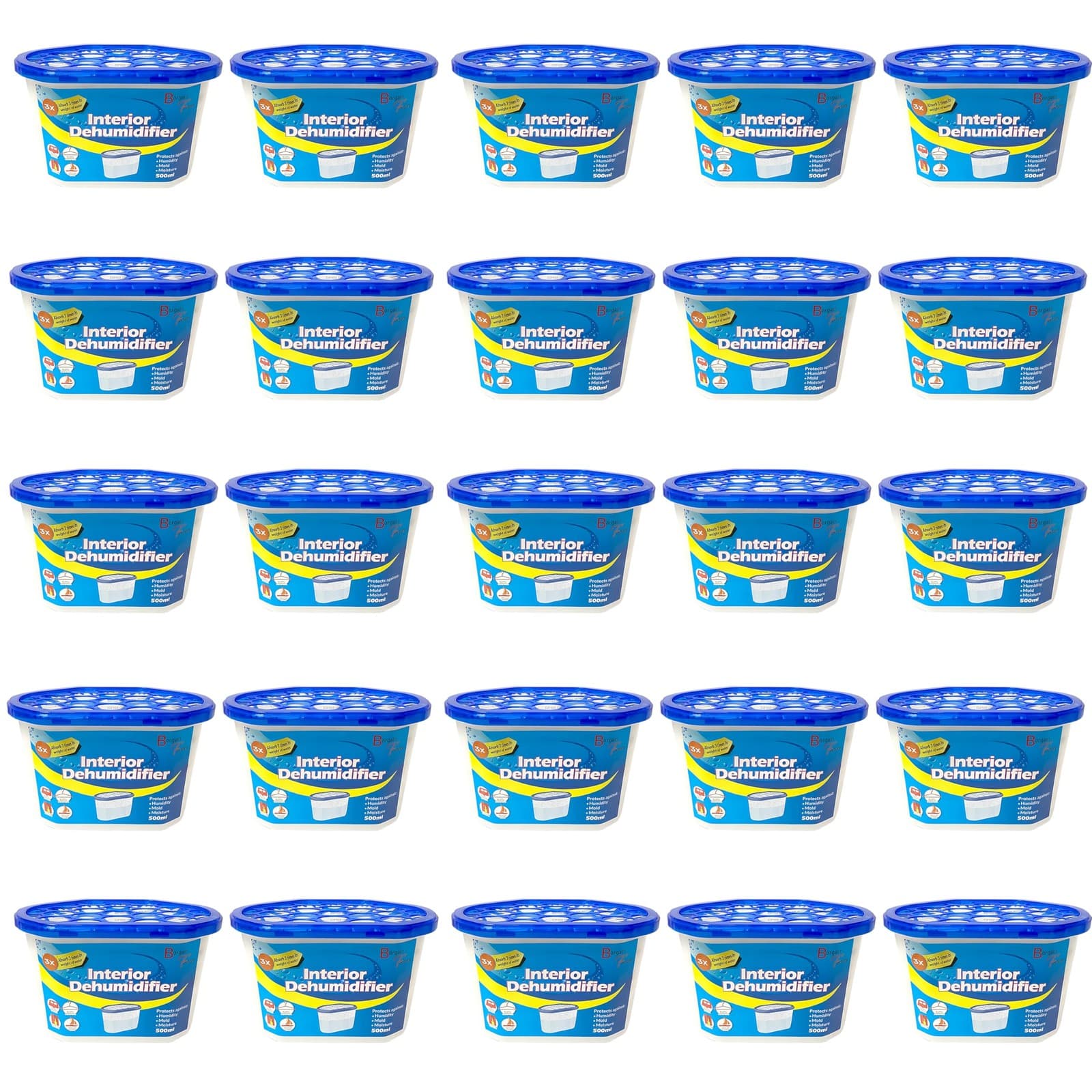 Bargain Factory Dehumidifier 500ml Pack of 25 Condensation Remover Moisture