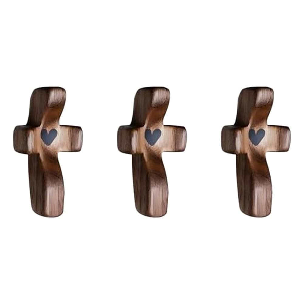 Crosses Heart Encouragement Gift Wooden Fingertip Stress Relief Gifts B7N83215